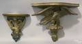 Cast plaster eagle wall shelf
