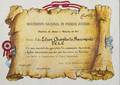 PEL OCTOBER 12 1970 PERU NATIONAL YOUNG PEOPLES MOVEMENT HONOR CERTIFICATE