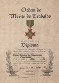 PEL 1970 BRAZILIAN ORDER OF LABOR MERIT CERTIFICATE