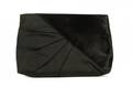 Vintage Ferragamo Black Satin Frame Clutch Purse