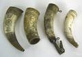 Four powder horns 19th c