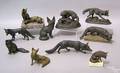Ten cast fox figures