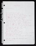 LL COOL J HANDWRITTEN LYRICS