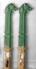 Pair of cast iron hitching posts 19th c