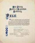 PEL OCTOBER 1 1977 NEW JERSEY SPORTS AND EXPOSITION AUTHORITY CERTIFICATE