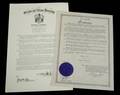 PEL OCTOBER 1 1977 STATE OF NEW JERSEY GENERAL ASSEMBLY SENATE AND GOVERNOR TRIBUTE CERTIFICATES