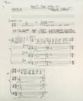FRANK ZAPPA HANDWRITTEN MUSIC SCORE