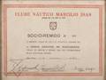 PEL SEPTEMBER 1 1971 CLUBE NUTICO MARCLIO DIAS CERTIFICATE