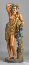 Cast iron figure of Dionysus late 19th c
