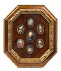 A Collection of Continental Oval Painted Portraits
