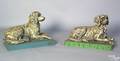 Two similar cast zinc and iron painted garden figures late 19th c