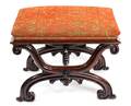 A Victorian Faux Rosewood XForm Stool