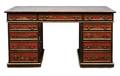A Georgian Style Japanned Double Pedestal Desk