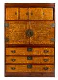 A Japanese Elm and Fruitwood Cabinet