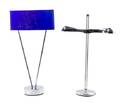 Two Contemporary Chrome Plated Desk Lamps