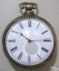 Silver pair case verge fusee pocket watch ca 1800