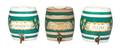 Three Porcelain Barrel Form Liquor Casks
