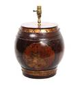 A Chinese Painted Wood Rice Barrel