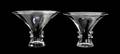 Two Steuben Glass Trumpet Vases