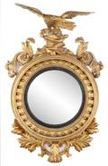 Giltwood Eagle Convex Mirror Early 19th C