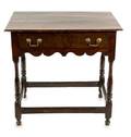 An English Provincial Style Stained Oak Dressing Table