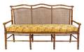 A Faux Bamboo and Caned Settee