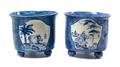 Two Pairs of Blue and White Jardinieres