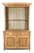 A Regency Style Stained Pine and Bamboo Bookcase