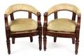 A Pair of Regency Style Mahogany TubBack Chairs