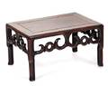 A Chinese Carved Rosewood Low Table