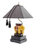 A Chinese Ceramic Elephant Form Table Lamp