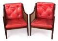 A Pair of Regency Style Mahogany Armchairs