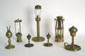 Group of brass lighting 19th c