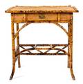 A Victorian Bamboo and Rattan Side Table