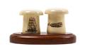 A Scrimshaw Salt and Pepper Shaker