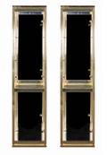 Two Brass and Glass Vitrines