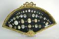 Framed fan shaped box mid 19th c