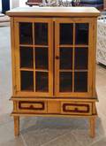 A Yellow Painted TwoDoor Cabinet