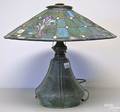 Leaded glass table lamp