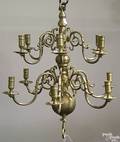 Brass chandelier