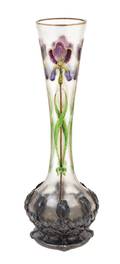 An Art Nouveau Enameled Glass Vase